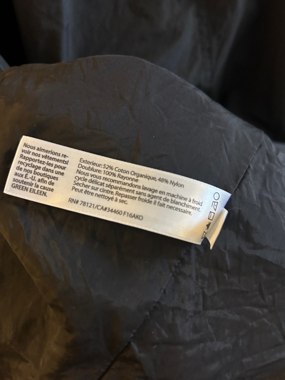 Eileen Fisher Organic Cotton & Nylon Midi Jacket - Picture 6 of 6